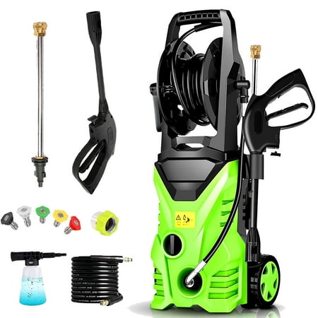 Photo 1 of **USED/SEE NOTES** Upgrade 1500 PSI Professional Electric Pressure Washer 1.7GPM, 1500W Rolling Wheels High Pressure Washer Cleaner Machine with Power Hose Nozzle Gun