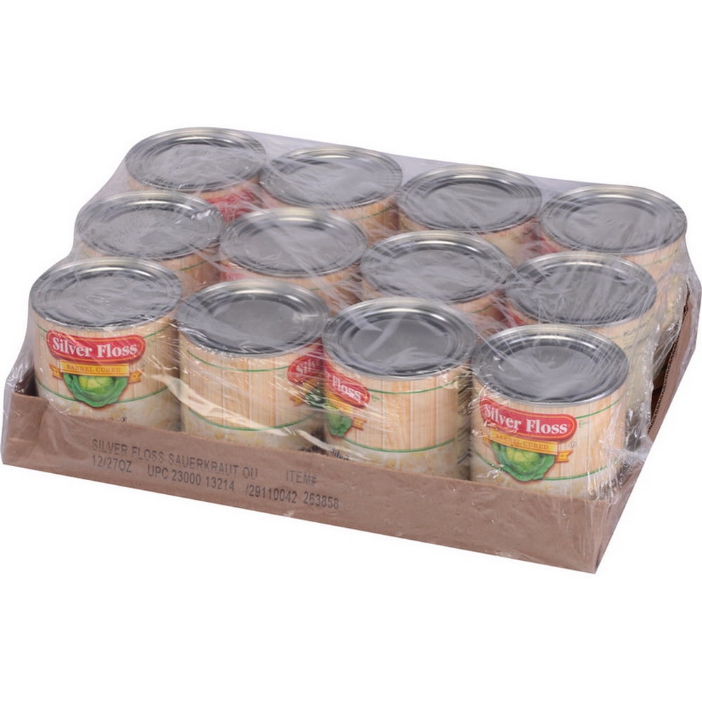 Silver Floss, Sauerkraut Shredded Can, 27oz. (12count) - Walmart.com