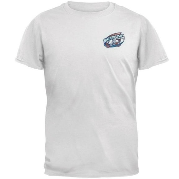 Richmond Riverdogs - Crest Print Logo White Adult T-Shirt - Large