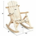 thumbnail image 2 of Costway Log Rocking Chair Wood Single Porch Rocker Lounge Patio Deck Furniture Natural, 2 of 10