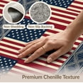 thumbnail image 6 of ODIKA 9'x12' Washable Area Rug Patriotic Farmhouse Motif Lattice Halloween Plaid Independence for Great Room, Indoor Concept, Large Living Low Pile, Flatwoven, 6 of 7