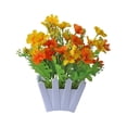 thumbnail image 2 of Sunjoy Tech Artificial Flowers Plant Potted Fake Faux Mixed Color Daisies in Plastic Vase for Home Party Wedding Office Desktop Decoration, 2 of 4