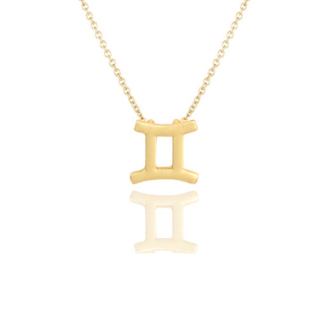 Constellation Theme Friendship Necklace Creative Comfortable Ins Exquisite Durable Rust-proof Lightweight Fashion Accessory Gemini gold