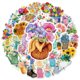 thumbnail image 4 of Pegatinas de vinilo impermeable con plantas y flores, 50 unidades/lote, 4 of 4