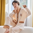 thumbnail image 4 of Pijamas de mujer de primavera y otoño de algodón de manga larga pijamas de primavera y otoño para mujer ropa de casa fina y transpirable de moda se puede usar al aire libre traje, 4 of 5