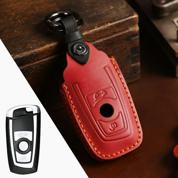 Car Key Fob Cover Case Protector For BMW 3 5 7 Series X3 X5 530Li Car Key Case Fob Cover Leather