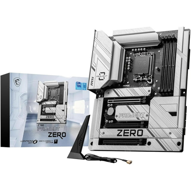 Tarjeta Madre MSI Z790 PROJECT ZERO LGA 1700 4x DDR5 4x M.2 PCIe 5.0 USB-C WIFI 7 BT 5.4 ATX negro
