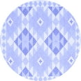 thumbnail image 1 of Ahgly Company Machine Washable Indoor Round Southwestern Blue Country Area Rugs, 3' Round, 1 of 4