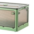 thumbnail image 4 of Clothes Storage Box Clear Transparent 4 Way Opening Bottom Pulley Design Plastic PET Storage Container for Home Brown Green Medium 47.5x35.5x24, 4 of 5