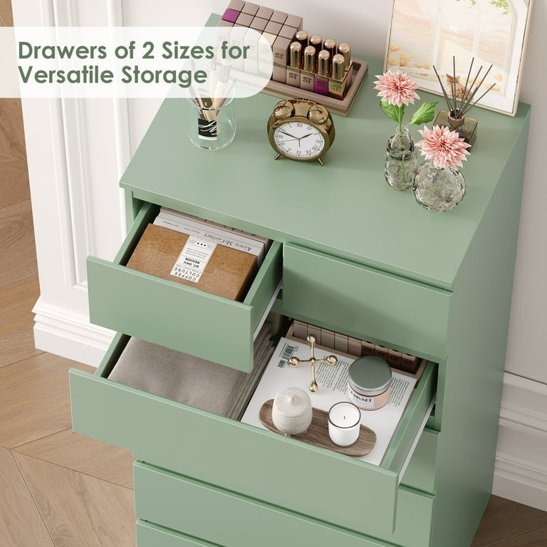 green dresser tall 6 Drawer Tall Dresser – Sorbus Home main image 0