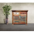 thumbnail image 4 of Marina del Rey Chest with 2 Slatted Doors, 2 Drawers made from Recycled Teak Wood Boats, 4 of 4