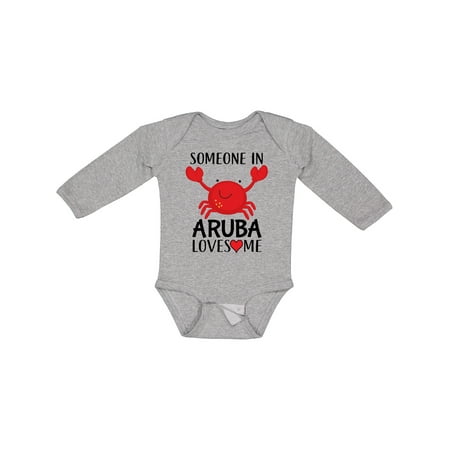 

Inktastic Someone in Aruba Loves Me Gift Baby Boy or Baby Girl Long Sleeve Bodysuit