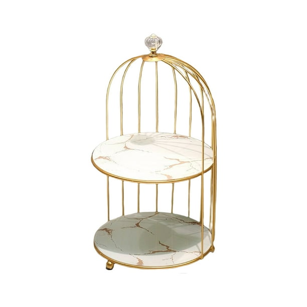 Soporte de artículos de tocador para cosméticos, organizador de suministros para el cuidado de la piel, estante de almacenamiento para lavabo, Almacenamiento y organización del hogar Blanco Doble Capa Yuarrent HA080147-01B