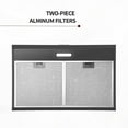 thumbnail image 5 of Range Hood Under Cabinet Kitchen Hood 30 inch Kitchen Vent Black Hood 230 CFM Flow with Carbon Filter, 5 of 10