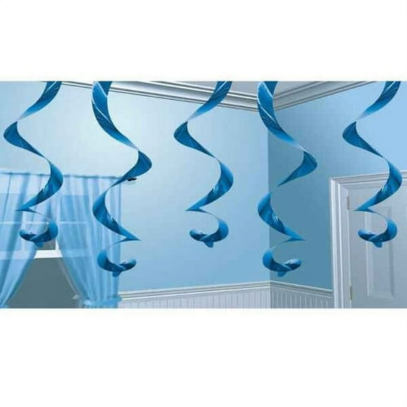 Blue Streaming Swirls (5pc)