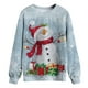 thumbnail image 5 of Sudaderas navideñas para mujer Cuello casual Manga larga Estampado gráfico Camisetas Pullover Tops Pompotops  gfhjh10174, 5 of 7