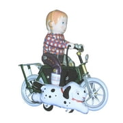 Vintage Style 5" Tin Boy On Bicycle