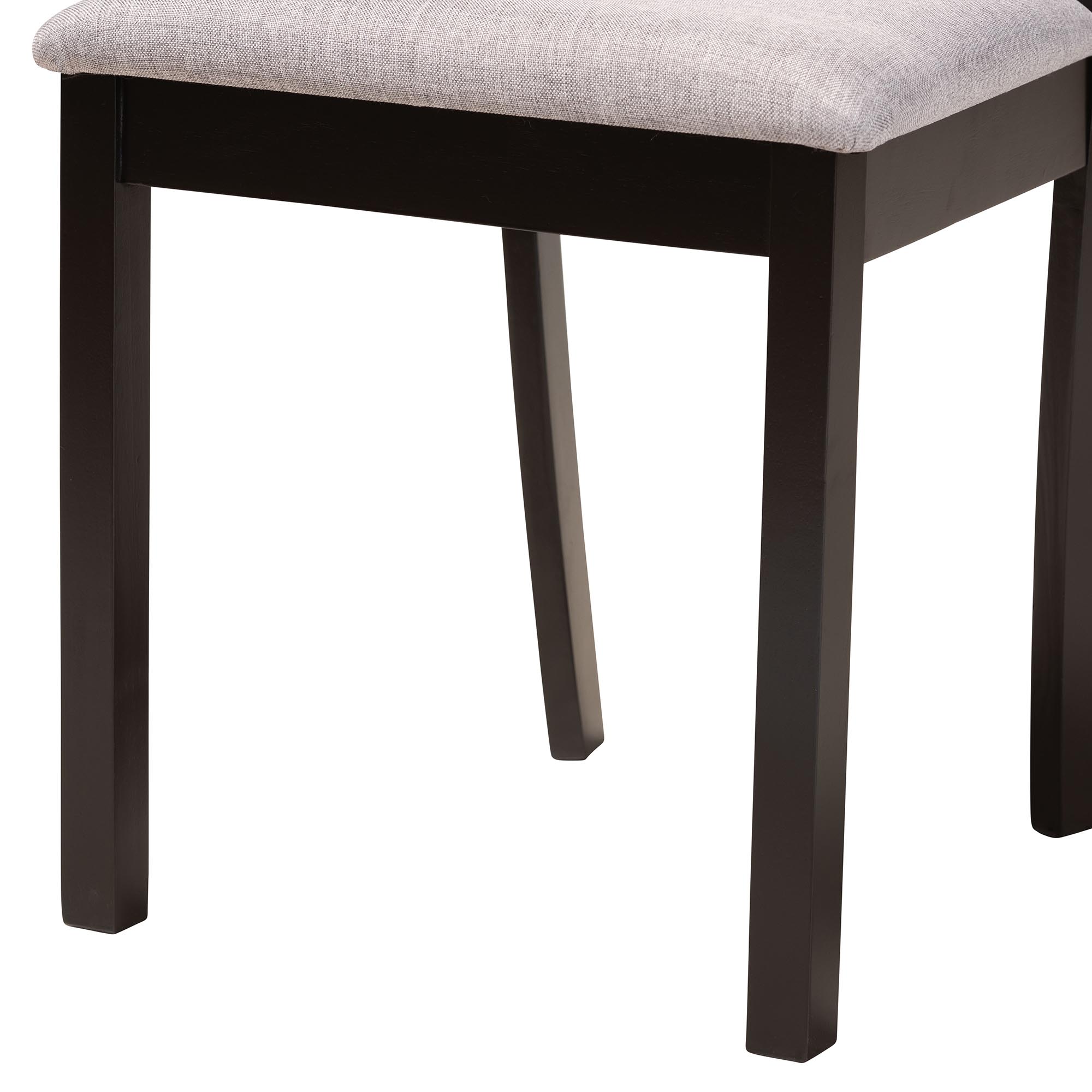Baxton Studio Luise Modern Dining Set, 7-Piece, Dark Brown