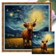 thumbnail image 1 of (11CTACC-3158__C__ 40x40) hilo algodón ecológico bordado 11CT 3 hebras impresión 40*40cm kit serie animal punto cruz becerro lindo, 1 of 9