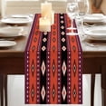 thumbnail image 3 of Table Runners 60 Inches Long Dress Scarves, Red Brown Boho Farmhouse Kitchen/Dining Table Runner, Small Coffee Tablerunners, Vintage Ethnic Tribe Retro Abstract Art 13x60 Inch, 3 of 9