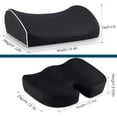 thumbnail image 5 of Comficlouds Seat Cushion & Lumbar Support Pillow for Office Chair,Orthopedic Car Seat Cushion Memory Foam Back Support, Black, 5 of 9