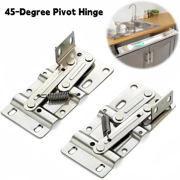 2pcs Kitchen Cabinet Tip-Out Trays Hinges Self-Closing 45 Degree Pivot Hinge For Sink Drawer Bathroom Organizers Shoe Cabinets