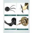 thumbnail image 2 of Matte Passage Door Levers Wave Style Hall Closet Handles Interior Door Handle Keyless NonLocking Lever Sets Reversible for Right & Left Side Drop Lever Shape, 2 of 7