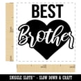 thumbnail image 2 of Best Brother in Heart Self-Inking Rubber Stamp Ink Stamper - Red Ink - Small 1 Inch, 2 of 7