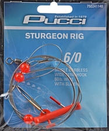 P-Line Pucci Sturgeon Fishing Rig w/ Slider, 6/0 Hook