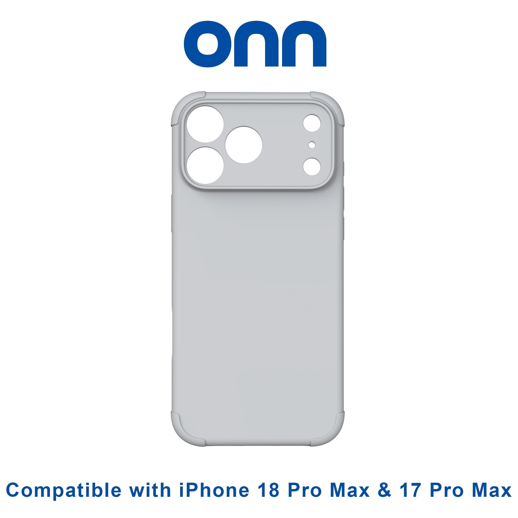 onn iPhone 18 Pro Max and iPhone 17 Pro Max Phone Case with MagSafe, Cool Grey