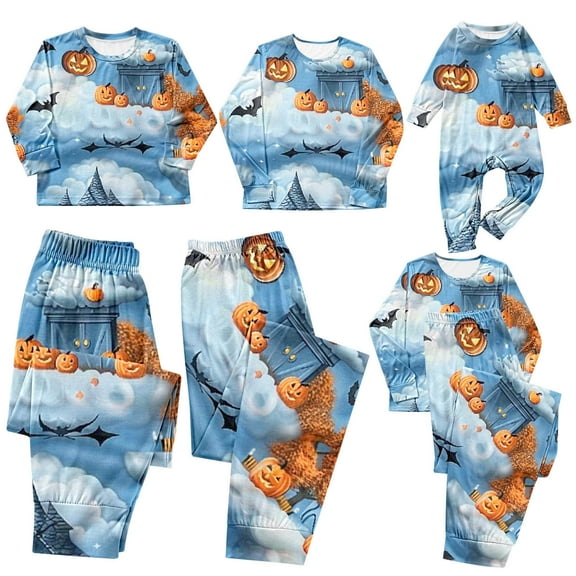 Halloween ! Halloween Pajamas Adult,Halloween Family Long Sleeve Family Matching Set 2pcs Soft Elastic Waist Sets,Family Halloween Pajamas Set
