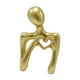 thumbnail image 2 of Escultura de manos de corazón dorado, estatua única, ligera y de lujo, pequeña escultura para mesa de centro, decoración navideña, festival y, 2 of 9