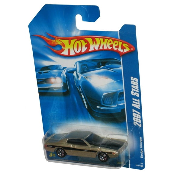 Hot Wheels 2007 All Stars Gold Dodge Charger Die-Cast Toy Car 154/180