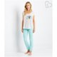 thumbnail image 2 of Camiseta de Pijama Aeropostale con Pingüino Frío para Mujer Beige Mediano, 2 of 2