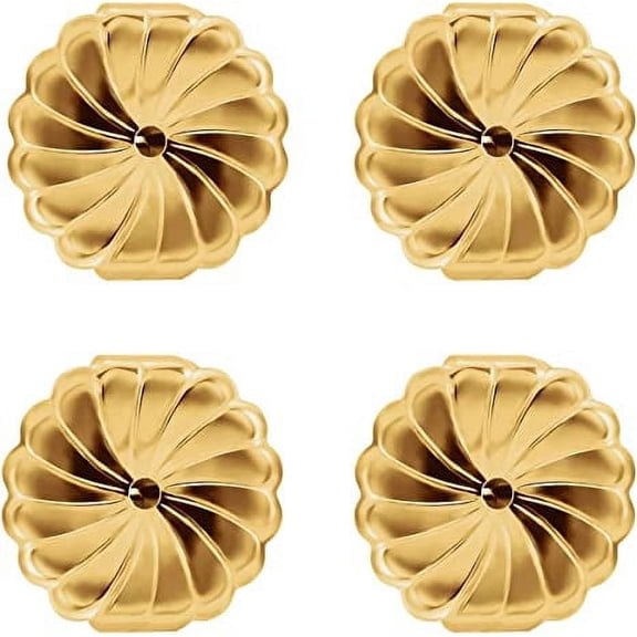 14K Yellow Gold-Filled 7.2mm Large Stud Backs | Hypoallergenic & Secure for All Ages (2 Pairs)