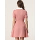 thumbnail image 4 of Vestido Vintage Allegra K Con Botones Cuello Peter Pan Rosa XL, 4 of 5