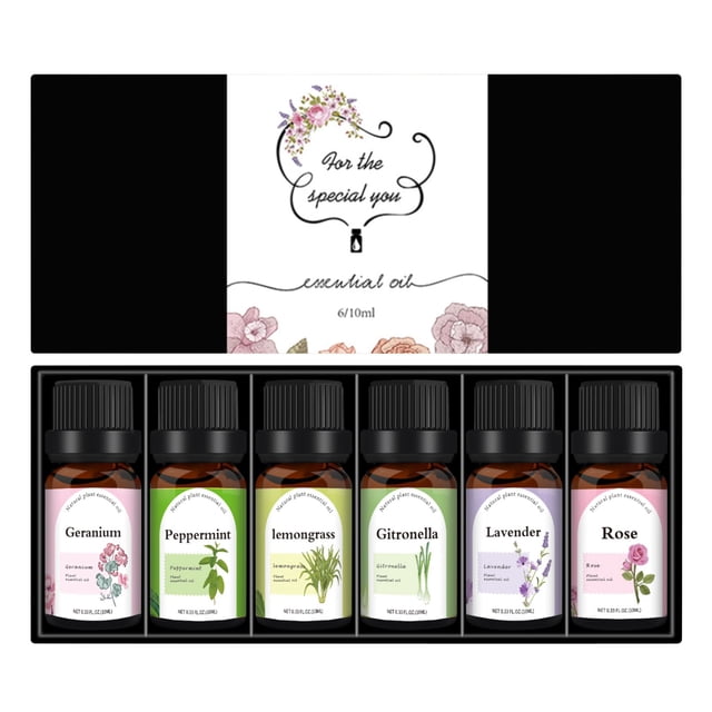 Liquidación de aceites esenciales 6 piezas/10 ml Vela unilateral Aromaterapia de naranja dulce Aceite de árbol de té Lavanda Material de vela DIY Aceite esencial de aromaterapia soluble en aceite (Com