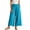 Blue——Fall Savings, variant on Womens Wide Leg Beach Pants Elastic Waist Palazzo Pants Casual Folwy Pockets Trousers for Fall Holiday Khaki M