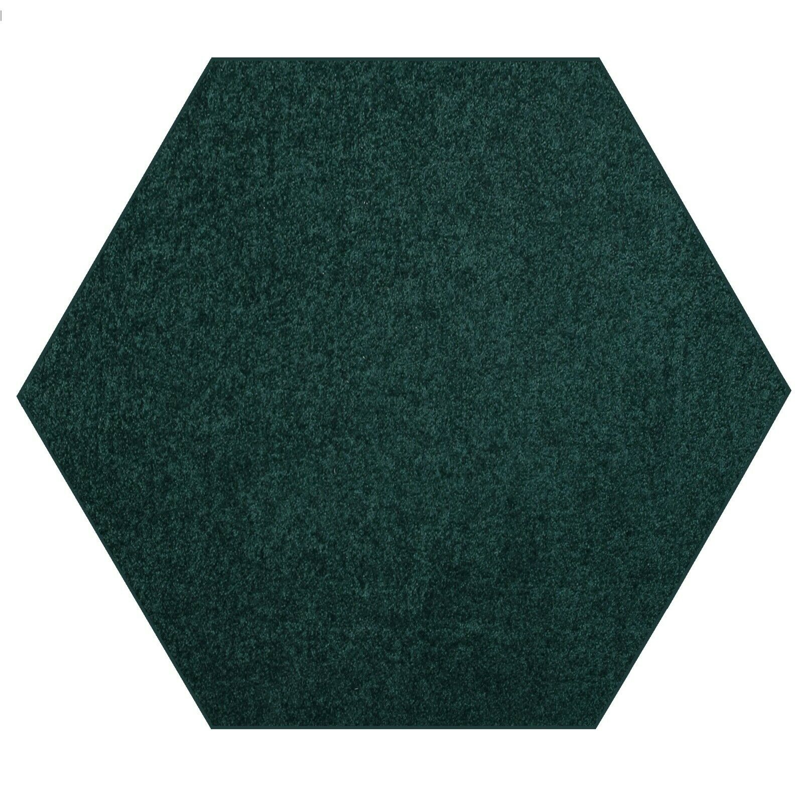 Modern Plush Solid Color Rug Forest Green, 9' Hexagon, Pet and Kids