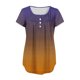 thumbnail image 3 of Mujeres de Verano Tops de Manga Corta Impresa Casual Cuello Redondo Plisado Superior 95% Poliéster 5% Spandex, Blusa de Moda para Todas las Estaciones, 3 of 6