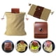 thumbnail image 2 of Bolsa de forrajeo Bolsa de forrajeo de lona, ​​Bolsa de lona de cuero, Camping, Senderismo, Recolección de frutas, Forrajeo de setas, Cuero multifunción, 2 of 5