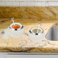 thumbnail image 2 of Porcelain Sugar Bowl with Lid Spoon Sugar Container Multifunctional Ceramic Seasoning Jar, 2 of 6