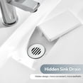 thumbnail image 6 of Vera 47.4 in. Rectangular White Composite Granite Stone Console Bathroom Sink, 6 of 10