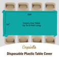 thumbnail image 3 of 24 Pack - Disposable Teal Plastic Tablecloth Cover Heavy Duty Plastic Rectangle Tablecloth - 54” X 108” , 24 ct, 3 of 6