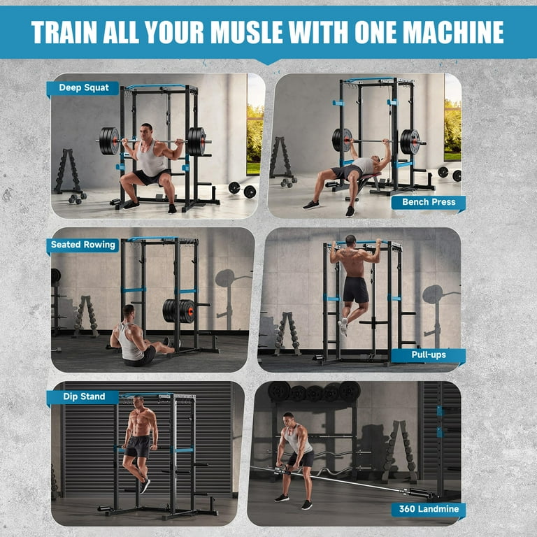 Weight Stack Power Cage With Lat Pulldown 1200LB Capacity