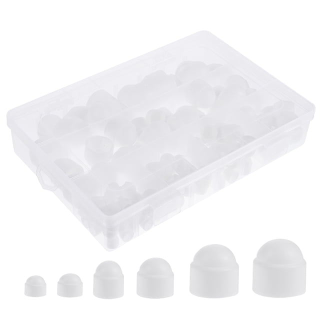 MasteelfCA 145pcs Plastic Dome Bolt Nut Protection Cover M4-M12 Hexagon Screws Caps
