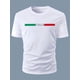 thumbnail image 1 of Camiseta deportiva con cuello redondo y estampado de Italia para hombre, camisetas informales y cómodas para verano, ropa para entrenar a diario en el gimnasio o correr., 1 of 4