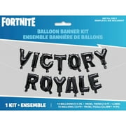 Fortnite Victory Royale Foil Letter Balloon Banner (Air-Fill Only) - Party Supplies Decorations