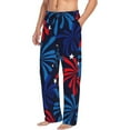 thumbnail image 6 of Susaid Red White Blue Fireworks Print Mens Pajama Pants Set Sleep & Lounge Pants, PJ Bottoms with Pockets and Button Fly-Small, 6 of 6