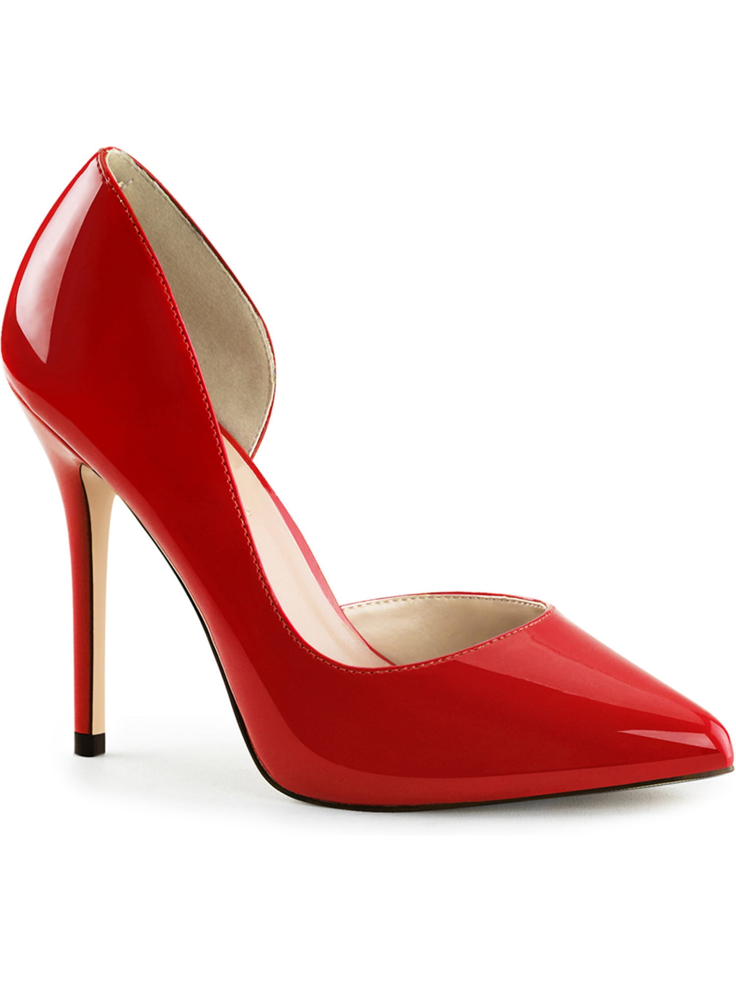 womens red heeled sandals